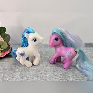 2000's HASBRO G3 My Little Pony Jewel Pony Peri Winkle & Toola Roola